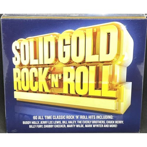 Solid Gold Rock ' N ' Roll - 60 All Time Rock ' N ' Roll Hits Including - Digipack , 3 Cd - Import Various Uk , Edition Universal Music ( P ) 2016 - Titres Annees Vintage Annees 60/70