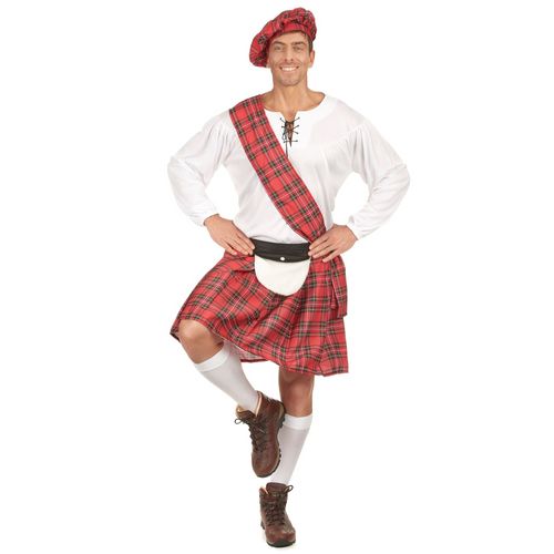 Déguisement Écossais Rouge Et Blanc Homme - Taille: Xl