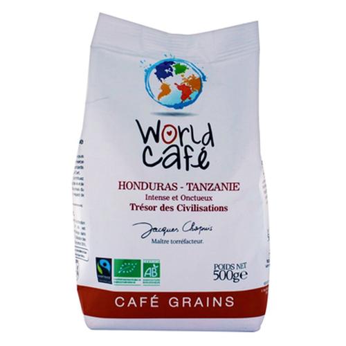 Café Grains Bio Honduras / Tanzanie - World Café Jacques Chapuis - Paquet 500g