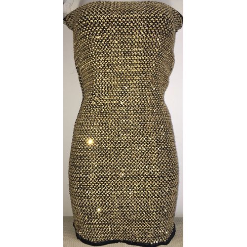 Robe De Soirée Courte Sexy À Sequins Paillettes Sans Manches Spéciale Réveillon