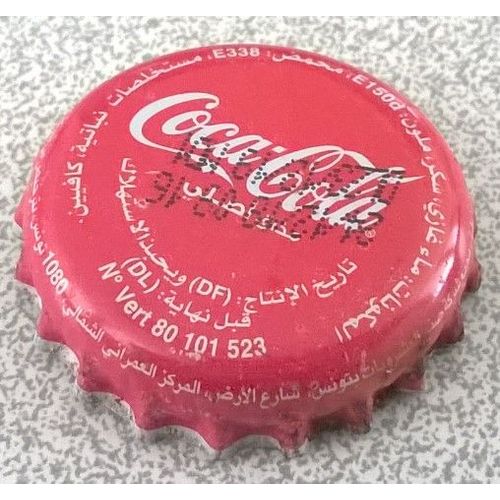 Tunisie Capsule Crown Caps Coca Cola Su