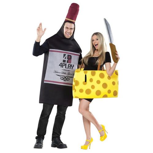 Déguisement Couple De Vin Et Fromage Adulte - Taille: M / L