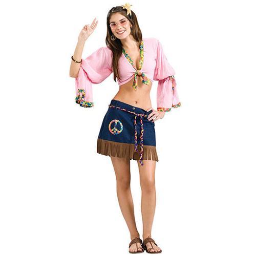 Déguisement Femme Sexy Hippie Années 60 - Taille: M / L