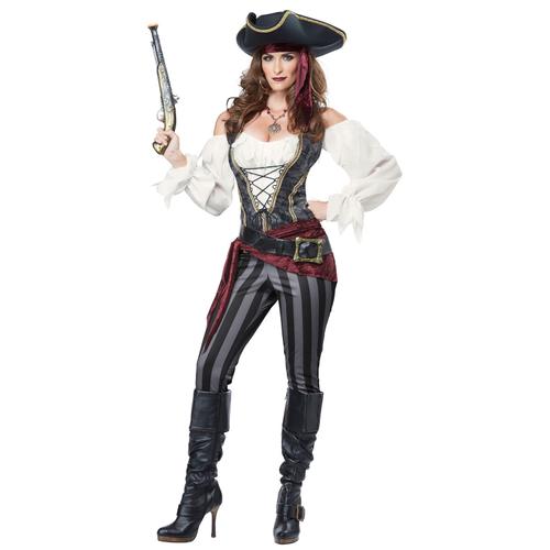 Déguisement Pirate Femme Gris - Taille: Xs (36/38)