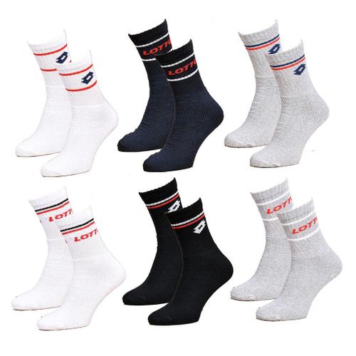 Chaussettes Homme Lotto Modèle Tennis -Assortiment Modèles Photos Selon Arrivages- Pack De 6 Paires Assorties