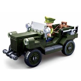 Lego Sluban Jeu de construction brique emboitable compatible lego wwii 2ème  guerre mondiale tank char d'assaut allié hunter armé militaire m38 b0689  soldats