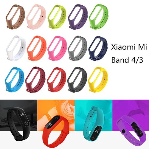 Compatible Xiaomi Mi Band 4 / Mi Band 3 Bracelet Remplacement En Silicone, 15 Pièces Sangles De Remplacement Coloré