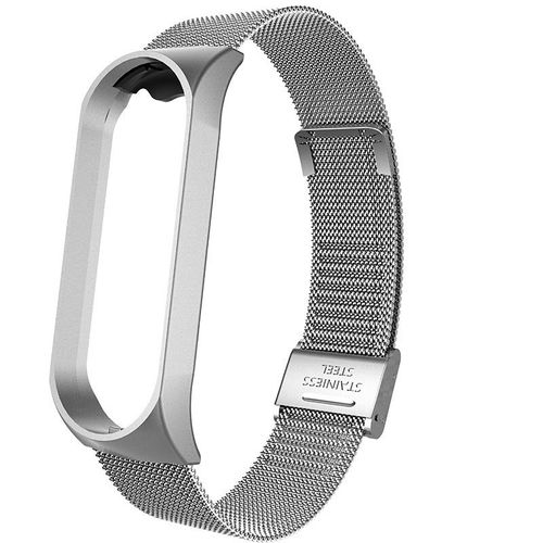 Argent Bracelet De Rechange Pour Xiaomi Mi Band 4 / Mi Band 3, Métal En Acier Inoxydable Bracelet De Sport