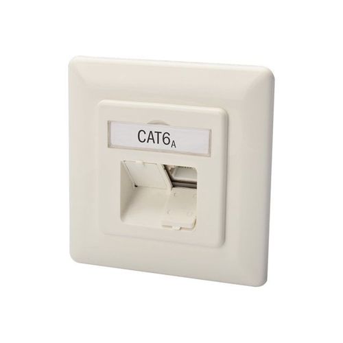 DIGITUS DN-9007-1 - Prise à montage encastré - CAT 6a - RJ-45 X 2 - RAL 9010