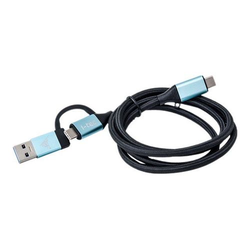 i-Tec - Câble USB - USB, 24 pin USB-C (M) pour 24 pin USB-C (M) - USB 3.1 Gen 2 - 1 m - support 4K, Prise en charge de Power Delivery
