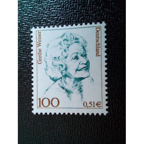 Timbre Allemagne Yt 1981 Grethe Weiser (1903-1970), Actrice Et Comédienne 2000 ( 091212 1)