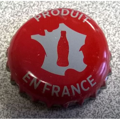 France Capsule Crown Cap Coca Cola Rouge Produit En France