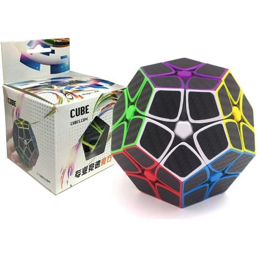 - 2x2 Megaminx Zauberwürfel Geschwindigkeit Cube Kohlefaser Geschwindigkeit Puzzle 2x2x2 Megaminx Cube Puzzle Spielzeug Pentagonal Dodekaeder Magischer Würfel