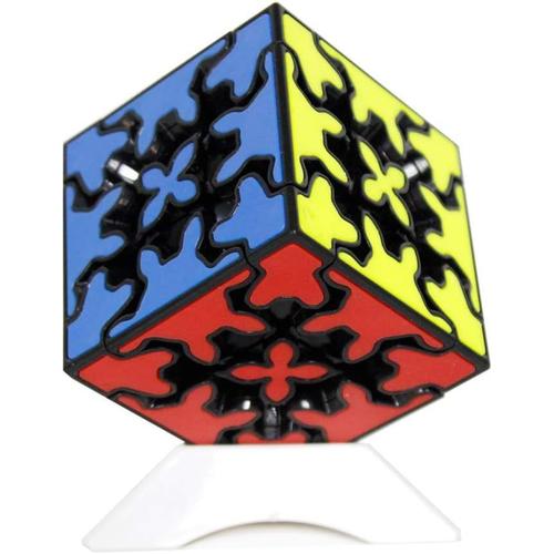 Mo Fang Ge Gear Cube 3x3 Puzzle Cube Puzzle 3d 3x3x3 Cube Puzzle Lisse Cube Lisse Twist Puzzle Avec Un Trépied Cube (Noir)