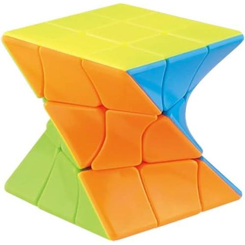 3x3 Speed Cube Twist Skewb Cube De Vitesse Autocollant Magci Cube 3d Puzzles Cube Couleur Vive Casse-Tête Pour Enfants Et Adultes