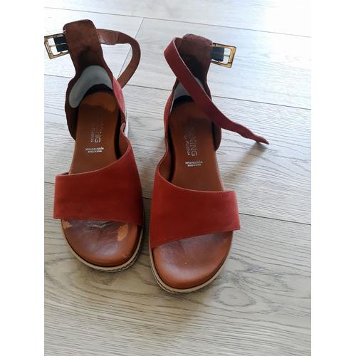 Sandales Dorking By Fluchos, Couleur Rouille. - 36