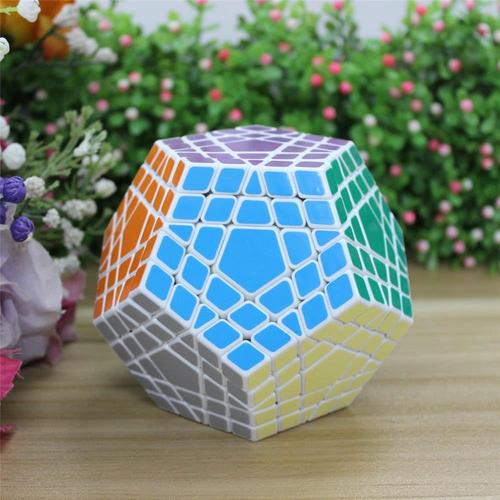 Shengshou Puzzle Gigaminx Megaminx Cube 12 Surface 5 X 5 X 5 + Un Trépied (Blanc)