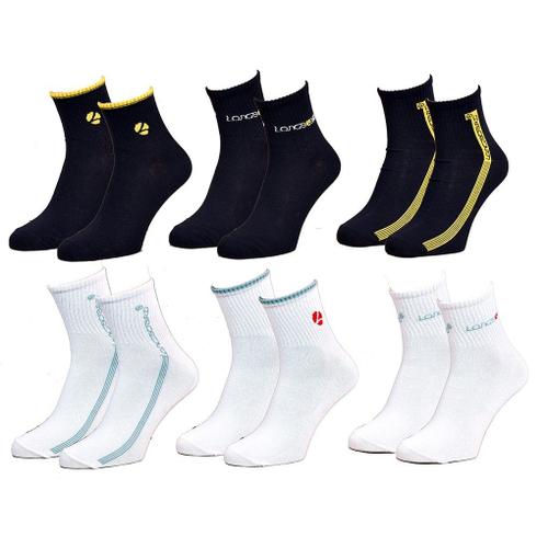 Chaussettes Homme Longboard Socquettes Tiges 2 Tiers Pack De 6 Paires Assorties