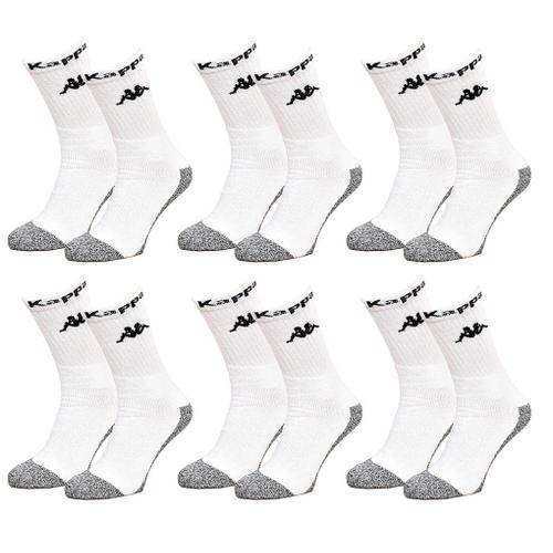 Chaussettes Homme Kappa Modèle Tennis -Assortiment Modèles Photos Selon Arrivages- Pack De 6 Paires Tennis Blanches