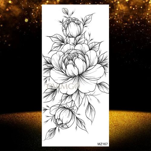 Autocollant De Tatouages Temporaires Imperméables Pour Adultes Pâte De Tatouage Visage De Loup Noir Géométrique Art Corporel Cool Femmes Et Hommes Filles 