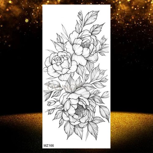 Autocollant De Tatouages Temporaires Imperméables Pour Adultes Pâte De Tatouage Visage De Loup Noir Géométrique Art Corporel Cool Femmes Et Hommes Filles 