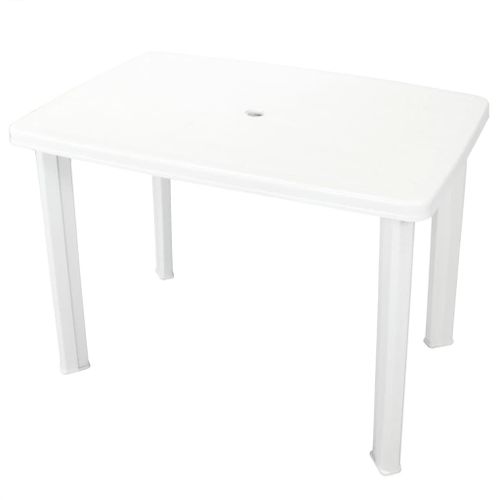 Table De Jardin Blanc 101 X 68 X 72 Cm Plastique