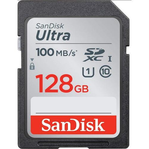 SanDisk Ultra 128Go carte mémoire SD SDXC 100Mo/s Class 10 UHS-I SD Full HD Video