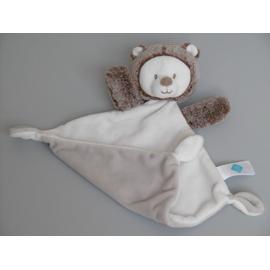 Doudou Herisson Tex Baby Plat Losange Blanc Marron Beige Peluche Eveil Bebe Cadeau Naissance Carrefour Nicotoy Jouet Ours Ourson Mixte Enfant Rakuten