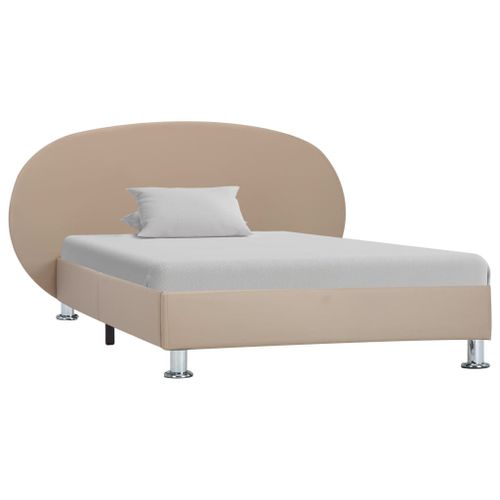 Cadre De Lit Cappuccino Similicuir 100 X 200 Cm