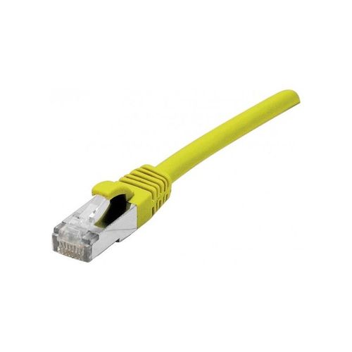 deXlan - Cordon de raccordement - RJ-45 (M) pour RJ-45 (M) - 20 m - S/FTP - CAT 7 (câble)/CAT 6a (connecteurs) - moulé, sans crochet - jaune
