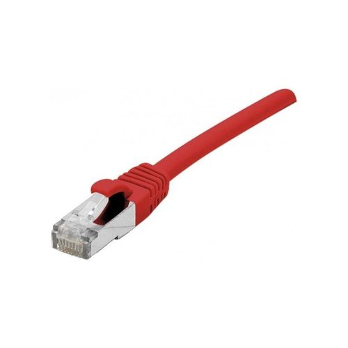 Dexlan - Cordon de raccordement - RJ-45 (M) pour RJ-45 (M) - 5 m - SFTP, PiMF - CAT 7 (câble)/CAT 6a (connecteurs) - sans halogène, sans crochet - rouge