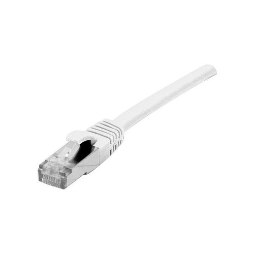 Dexlan - Cordon de raccordement - RJ-45 (M) pour RJ-45 (M) - 2 m - S/FTP - CAT 7 (câble)/CAT 6a (connecteurs) - sans halogène, moulé, sans crochet - blanc