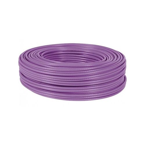 Dexlan - Câble en vrac - 100 m - 8 mm - S/FTP - CAT 7 - sans halogène, conducteurs massifs - violet, RAL 4005