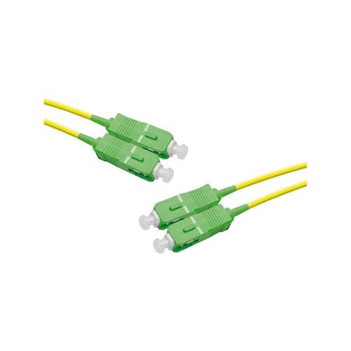 exertis Connect - Cordon de raccordement - mode unique SC/APC (M) pour mode unique SC/APC (M) - 2 m - fibre optique - duplex - 9 / 125 micromètres - OS2 - sans halogène - jaune