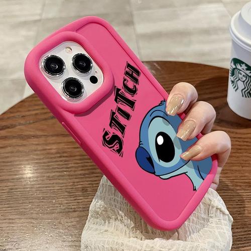 Coque De Téléphone En Silicone Antichoc Disney Stitch Coque De Téléphone Anti-Chute Dessin Animé Mignon Iphone 11 12 13 14 15 Pro Max Poly Xs Max 8 7 Plus Chaud