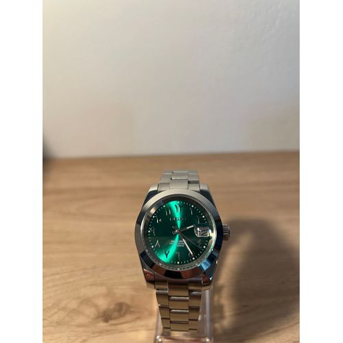 Montre Seiko Mod Arabic Dial Vert Argent Automatique Nh35 Étanche 39mm