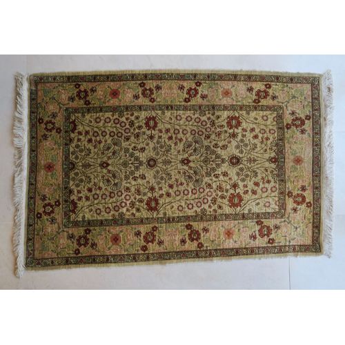 Tapis Hereke En Soie, Authentique, Signé, 106x66 Cm