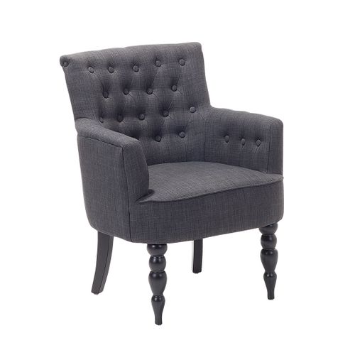 Fauteuil Alesund Tissu Gris Foncé