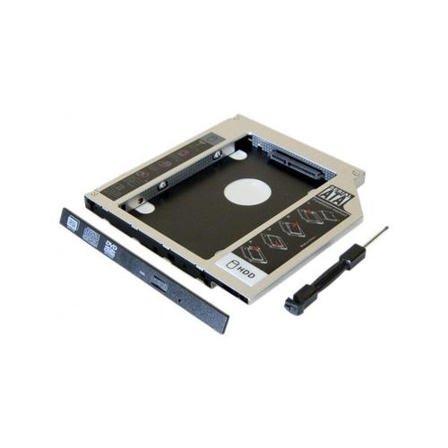 Boîtier PC DEXLAN Tiroir lecteur CD ordinateur portable pour disque HDD/SSD  2.5 9,5mm