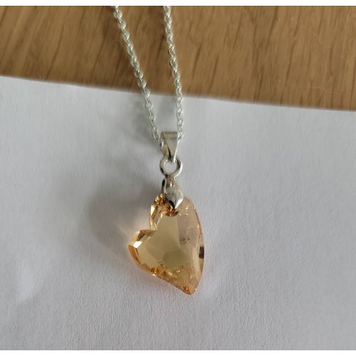 Pendentif C?ur ÷ Chaîne Argent