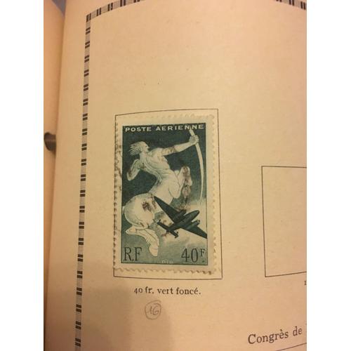 2 Timbres Poste Aerienne De 1946 Allegories