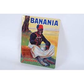 Chocolat Banania J'adore - Banania Tirailleur - Plaque Carte Postale Publicitaire Métal Bombée - 2006 Nutrial Et Les Éditions Clouet - 14,5x20,5 Cm
