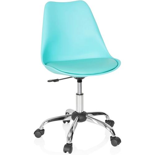 Turquoise Turquoise Chaise De Bureau Scandinave Fancy Pro Fauteuil Pivotant À Roulettes, Hauteur Réglable, Turquoise 742009