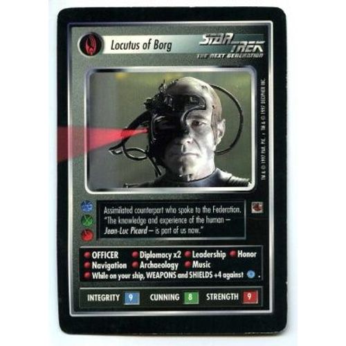 Star Trek : The Next Generation C.C.G. ( Collectible Cards Game / Jeu De Cartes À Jouer & À Collectionner ) - Oversized Promo Card - Locutus Of Borg ( Jean-Luc Picard ) - Decipher 1997