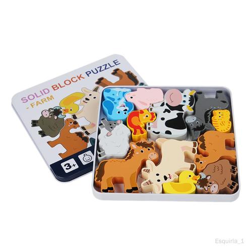 Puzzles De Dessin Animé 3d, Cadeaux, Ensemble De Jouets Pour Garçons Et Animaux De La Ferme