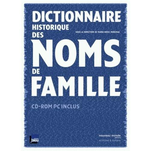 Dictionnaire Historique Des Noms De Famille - (1 Cd-Rom)