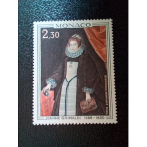 Timbre Monaco Yt 771 Jeanne Grimaldi (1596-1620), Par Bernardin Mimault (1609-1673 1968 ( 031212 2 )