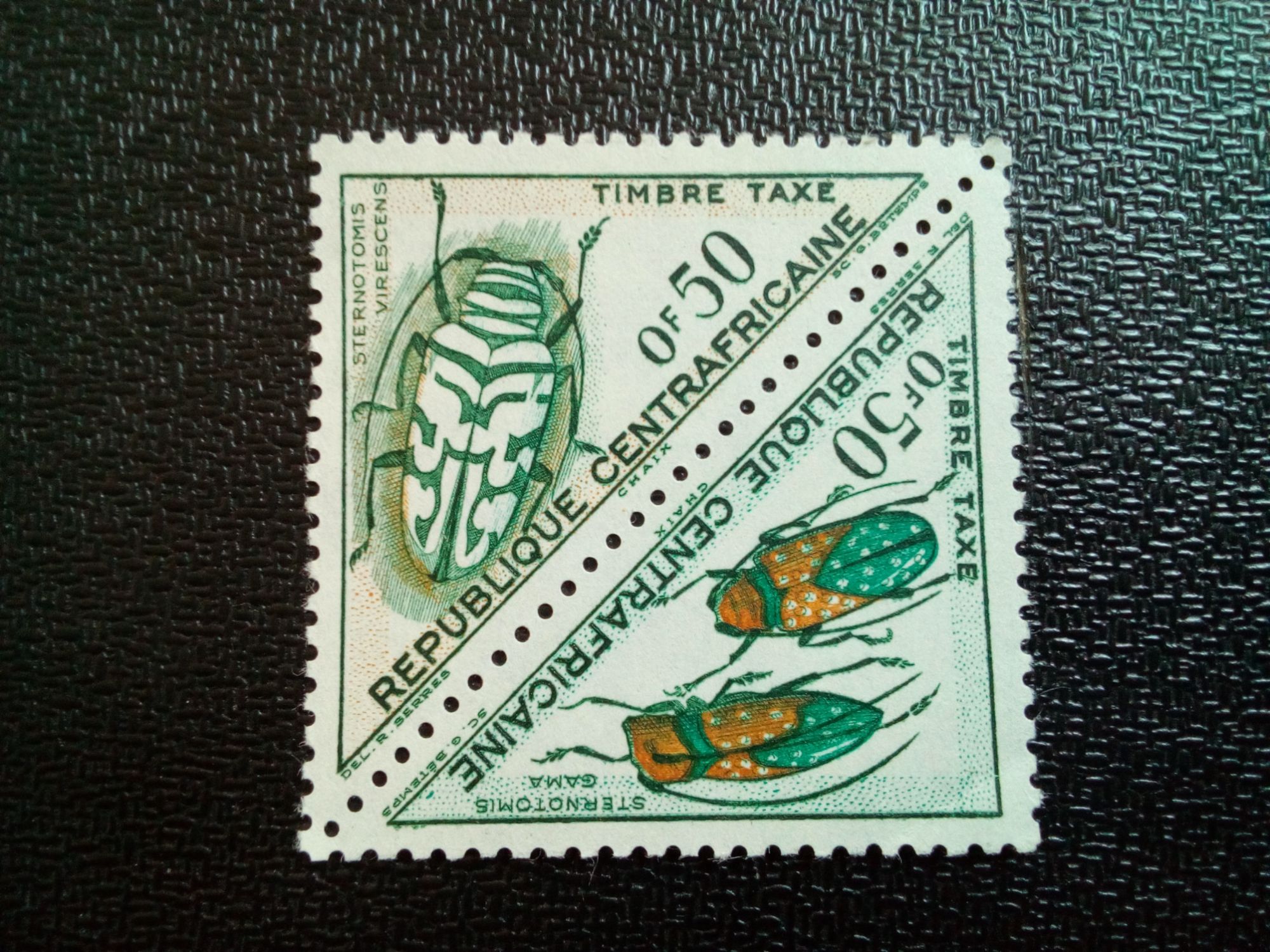 Timbre Centrafrique Yt T 2 Insecte. 1962 ( 031212 3 )