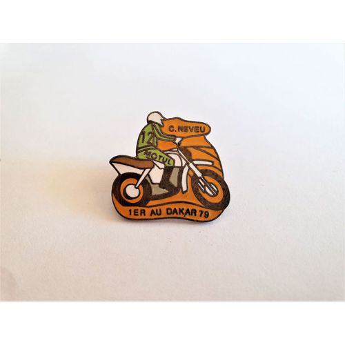 Pins Moto C.Neveu 1er Au Dakar 79 / Signé Pin's Privilège