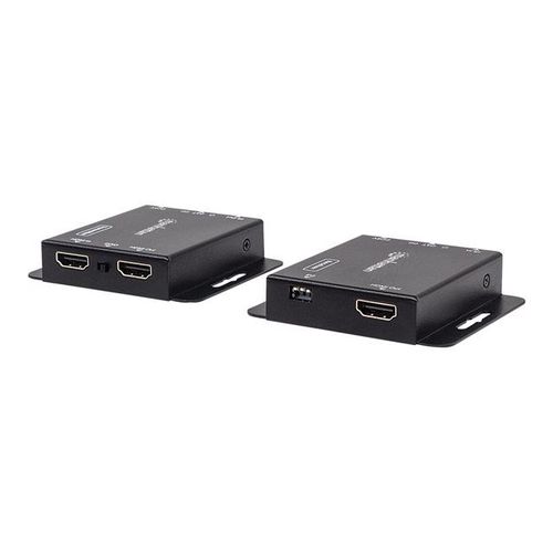 Manhattan HDMI 1080p over Ethernet Extender Kit, Up to 50m with Single Cat6 Cable, Tx & Rx Modules, IR Support, Three Year Warranty, Box - Transmetteur et récepteur - rallonge...